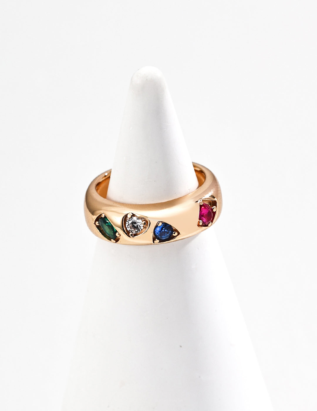 Spring Garden Ring - S925 Silver, Rainbow Zircon, Vintage Style