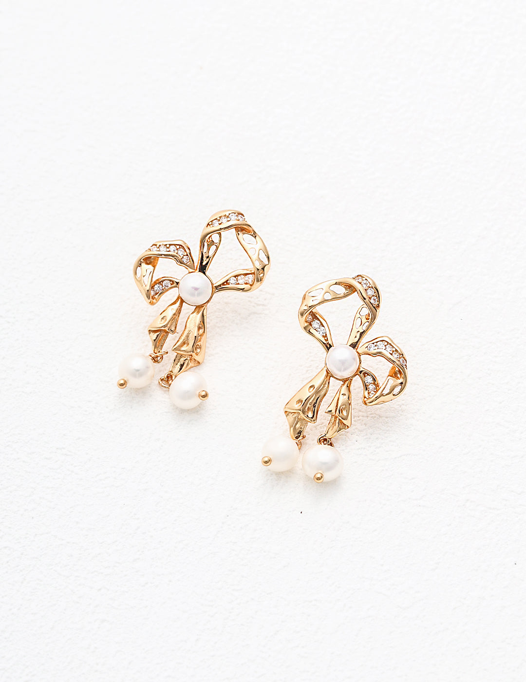 Silver Pearl Butterfly Earrings - 925 Sterling Silver, Skin-Friendly