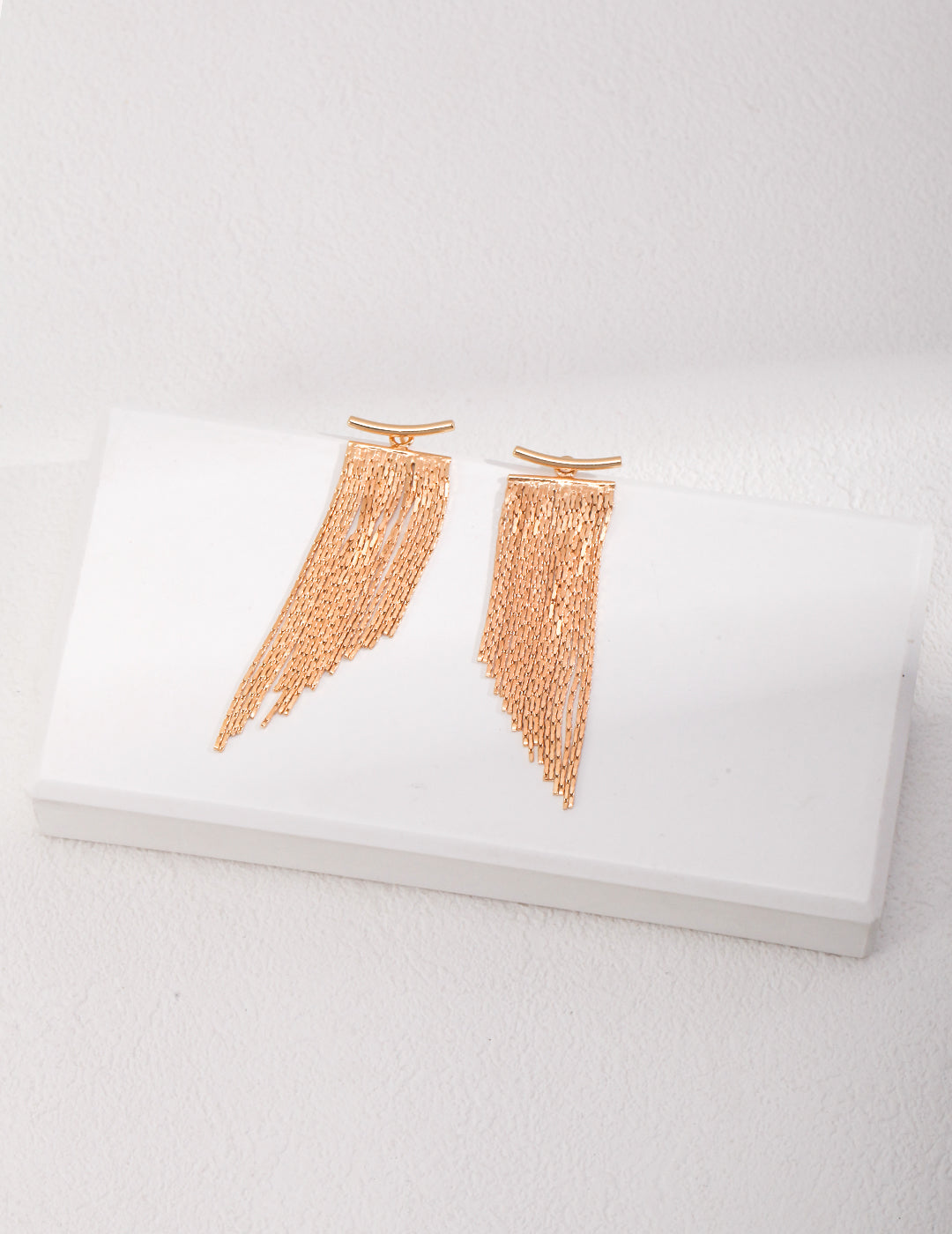 Sterling Silver Long Tassel Earrings | Lightweight Minimal Earrings