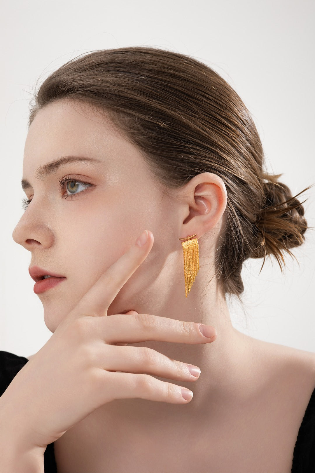 Sterling Silver Long Tassel Earrings | Lightweight Minimal Earrings