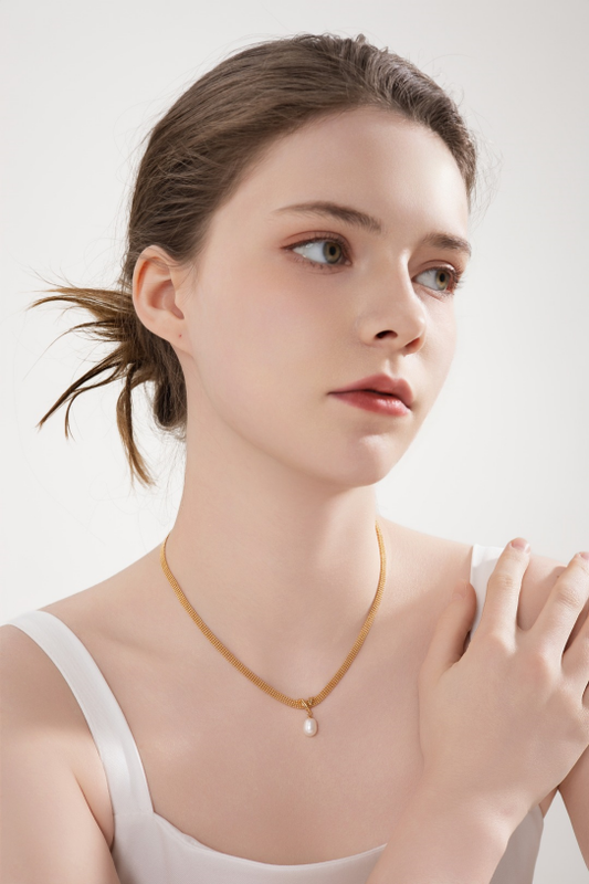 Sterling Silver Pearl Necklace - Discover Timeless Elegance | [MENG]